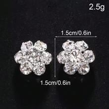 1 Pair Sparkling Rhinestone Heart-Shaped No-Pierce Navel Sticker & Chest Sticker, Sexy Lingerie Decor For Women Nightclub Party Accessories