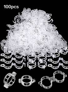 10/100/200pcs Tomato Clips, Plastic Grid Clips, Plant Support Clips, Grape/Tomato Vine Vegetable Plant Garden Support Clips For Healthier Plants
