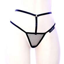 Tanga hilo dental argolla frontal cruzado Tan004X red negroCasual-CómodoCasual-DeportivoBonito-InocentePoliésterCruzadoTanga de hilo dentaltodas las temporadas - Negro red - Ver 7