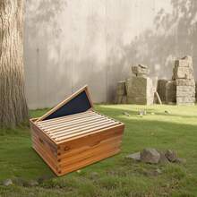 10 Frame Bee Hive Coated With Beeswax Wood Complete Beehive Kit Includes 1 Deep Box Bee Box With Beehives Frames And Wax Foundations Wax Coated Bee Hives For Beginner - Deep Box - 查看 8