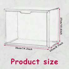 4 Pack Clear Plastic Handbag Storage Organizer For Closet. Display Storage Box With Magnetic Door Dustproof Storage Bins For Book Toys Hat. Clear-4 Pack - 4PCS - View 3