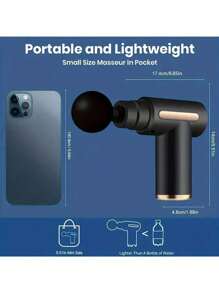 Pistola de masaje de tejido profundo - Silla de masaje - Martillo eléctrico multifuncional de grado profesional para fisioterapia y percusión corporal para hombros y cuello, cintura cervical y espalda