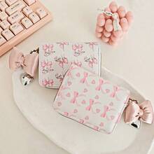 Bow Knot Pendant Cute Card Holder Sweet Mini Ultra-Thin Compact Large Capacity Multi-Card Student Card Case For Women Wallet Mini Wallet Purse Wallet Card Wallet - Multicolor - View 2