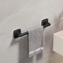 1 Piece Tool Home Wall-Mounted Punch-Free Towel Shelf Bathroom Wall-Mounted Storage Rack Bathroom Towel Single-Pole Toilet Toilet Bathroom Hardware Storage Rack