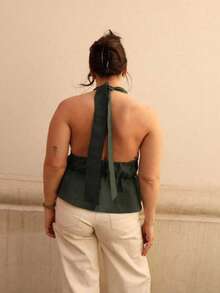 Top Regata Feminino Casual de Primavera/Verão com Amarração, Franzido, Confortável, para Casa e Lazer