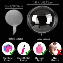 30pcs 20 Inch/18inch/5inch PVC Bobo Balloon, Romantic Transparent Bobo Balloon For Birthday Party Scene Decoration