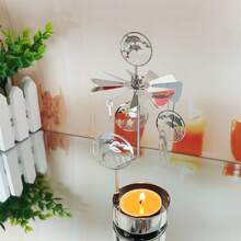 Custom Metal Tealight Holder Spinning Carousel Candle Holder Rotary Candle Holder For Home Decoration Small Gift