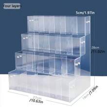 1 pièce Porte-stylo rectangulaire transparent, organisateur de bureau, support d'exposition pour articles de papeterie, rangement de bureau, retour à l'école, fournitures scolaires, étui à crayons, trousse à crayons, sac d'école