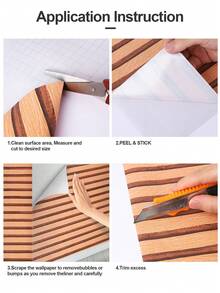 1 Cuộn Giấy dán tường vân gỗ PVC tự dính 10M, chống thấm nước và chống ẩm, Giấy dán tường sọc gỗ giả dùng trang trí nhà cửa, Thích hợp cho phòng khách, phòng ngủ, phòng học, tủ, tranh treo tường, khăn trải bàn, đồ nội thất, miếng dán tường, trang trí phòng, mùa tựu trường, trang trí nhà cửa, Giáng sinh, Lễ tạ ơn, quà tặng - Nhiều màu - Xem 8