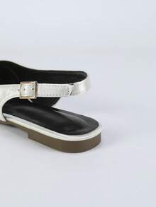 Women's New Summer Fashion Patchwork Flat Sandals, Fairy Style Versatile Slip-On Shoes - White - View 4