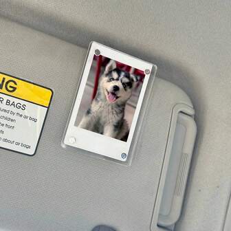 1 st 4-magnet vertikal solskyddsfotoramklämma, personlig DIY-fotobildekoration, parpresent, plånbok Familjeminnesmärke för fotoram