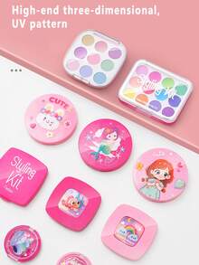 女孩过家家化妆配件玩具公主包，化妆玩具套装盒，化妆玩具，儿童配件，节日礼物，非真化妆品 - Anqian彩妝套裝 - 查看 9