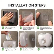 1pc Multi-Functional Apple Shape Wall Mounted Storage Box, For Plastic Packaging & Food Covers, Non-Waterproof Plastic Container With Unique Seal - Multicolor - View 5