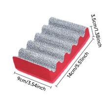 3-In-1 Grill Scrubber With Abrasive-Resistant Fibers, Effortless Rust Removal & Deep Gap Cleaning For Cast Iron Grates/Griddles, Heavy Duty BBQ Brush For Outdoor BBQ, Camping & Patio Maintenance (Black/Red)