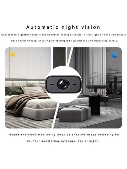 1pc Mini Spy Camera Security Real Time Monitoring, Infrared Night Vision, Motion Detection, Easy Installation Indoor Nanny Pet Camera/Support Cloud Storage Micro SD Cards Perfect Baby, Monitoring Home Makes An Ideal Family Holiday view 4