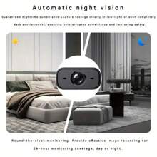 1 pezzo Mini telecamera spia, telecamera di sicurezza mini - monitoraggio in tempo reale, visione notturna a infrarossi, rilevamento del movimento, facile installazione per interni, telecamera per bambini e animali domestici/supporta archiviazione cloud e schede micro SD - ideale per il monitoraggio di bambini, animali domestici e sicurezza domestica - un regalo ideale per le festività in famiglia