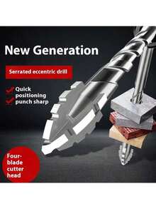 3pcs Eccentric Tooth Saw Drill Bits, Multi-Function For Metal, Stainless Steel, Concrete, Glass, Ceramic Tile Hole Punching