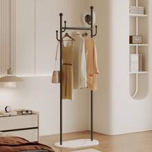 Minimalist Floor-Standing Clothes Rack, Bedroom Garment Storage Rack With Slate Shelving, Lightweight Luxury Coat Hanger Stand For Home
