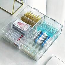 Makeup Storage Box With Cover, Multi-Compartment Organizer For Beauty Products, Perfumes, Lipsticks - Various Sizes Available For Home Use Bag,Room Decor, Bags,Makeup Bag,Vanity,Travel,Make Up Bag,Travel Essentials,Organizer,Storage,Travel Essential,Makeup Organizer,Makeup Bags,Make Up Organizer,Organiser,Toiletry Bag,Desk Organiser,Cosmetic Bag,Makeup Pouch,Make Up Organize,Vanity Accessories,Make Up Pouch,Make Up Bags,Jewellery Box,Pouch,Makeup Brush Holder,Brush Holder,Perfume Organiser,Pouch Bag - Multicolor - View 11