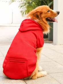 Blue Pet Pattern Zipper Pocket Hoodie Suitable For Daily Wear, Unisex - Blue - View 13