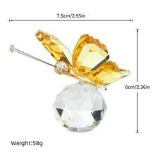 زخرفة فراشة بلورية أنيقة وعصرية - متعدد الألوان - مشاهدة 4