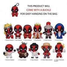 Marvel 24PC  chính thức cấp phép Deadpool 3D Anime Character Series 6 Blind Bag Keychain Gifts Mystery Bulk Bag Clip Keychain Pendant One Random Deadpool Hoặc nhân vật ẩn khác cho bạn bè cho sinh nhật Giáng sinh Bộ sưu tập quà lưu niệm và quà tặng ngày lễ - Nhiều màu - Xem 5