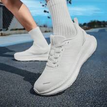 Men's Ultra-Light Breathable Running Shoes - All-Season Training, Shock-Absorbing Carbon Outsole, Casual Sporty/Solid Color Design, Suitable For All Seasons