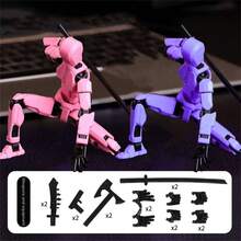 1个13关节可动人偶，机器人人偶模型，拼装积木人偶，3D打印人偶，圣诞礼物