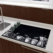 1 szt. Mata do ekspresu do kawy z żelem krzemionkowym, superchłonna, antypoślizgowa, odporna na zużycie, odpowiednia do blatów, kubków do kawy, misek, kuchni, restauracji, tarasów, wystroju wnętrz - A - Zobacz 11