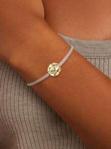 1PC 925 Prata Esterlina Moda Amor Zircônia Contas Redondas Pingentes Adequados Para Mulheres Pulseiras Bangles Fazer Jóias DIY E Roupa Diária Combinando Jóias Decoração Para Meninas