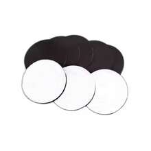 8Pcs Car Phone Holder Metal Plate Magnetic Holder Round Square Sticker Iron Sheet For Mobile Tablet Magnet Disk Desk Car Stand - Black - View 3