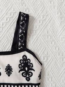 Cami Top & Skirt Set, Casual Outfit For Tween Girls