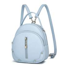 Mini Backpack For Women, PU Leather 3-In-1 Small Handbag Crossbody Shoulder Bag With Adjustable Straps, Top Handle, Multi-Pocket Design For Daily Use, Work, School, Travel Or As A Gift - Blue - View 8