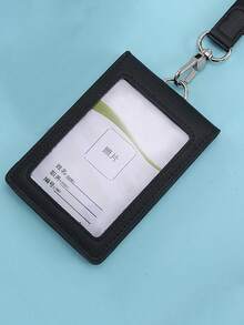 皮革身份证夹盒 聚氨酯商务徽章卡夹 带颈带挂绳 时尚信用卡钱包 学校办公用品 - 彩色 - 查看 8