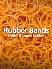 Strong Elasticity 500pcs Yellow Multi-Purpose Rubber Bands, Diameter 38mm Bubble Ring, Elastic Bands, Natural Rubber For Office, School & Home Use, Made Of Synthetic Rubber Back To School
