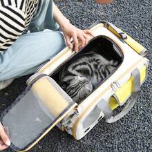 Foldable Airline Approved Pet Carrier Bag For Small Dogs Cats Rabbits Puppies - Durable Oxford Fabric Travel Tote With Ventilation Mesh & Secure Zipper Closure | Soft-Sided Lightweight Design For Airplane Car Outdoor Hiking Walking Shopping Vet Visit | Portable Puppy Cat Handbag Carrier Purse For Daily Use | Christmas Birthday Gift For Pet Lovers (IISVGE) Cat Carrier Cat Bag