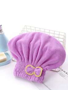 Quick Dry Hair Cap, Thick Bow Reversible Coral Velvet Princess Hat Long Velvet Shower Cap, Women's Long Hair Hair Turban Towel, Quickly Absorb Water And Blow Dry Your Hair, Soft And Comfortable, Convenient And Easy To Use, Mother's Day, Gift For Mom, Gift For Mother Home Bathroom Decor Fall Decor Back To School Hair Bonnet Shower Towels For Beauty Salon, Hotel Sports,Home Essentials, Towel, Skin Care Hair Drying Towel Wrap - Multicolor - View 15