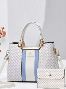 [Conjunto Crossbody Retrô] Conjunto Retrô de Duas Peças, Versátil e de Grande Capacidade para Ombro e Crossbody Feminino da Moda