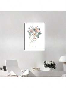 1/6PCS Optional Frame Posters Wall Arts Modern Abstract Minimalist Wall Art Posters Living Room Decor ,Wall Art With Frame