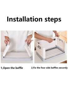 1pc Foldable Book Box With Wheels, Storage Box For Student Classrooms, Trolley Organizer Box For Dormitories, Book And Miscellaneous Storage Box