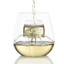 Bicchiere da vino senza stelo da 550ml, bicchiere da decantazione del vino con aeratore integrato