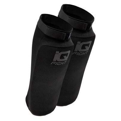 IQ Maparo Elasticated Shin Guards (Black)