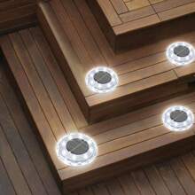 2/4Pcs 8LED Solar Buried Lights, Outdoor Home Garden Street Lights, Garden Atmosphere Decorative Landscape Lawn Buried Lights