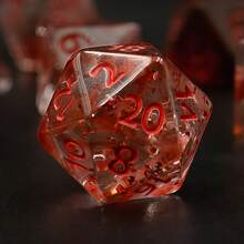 7pcs Acrylic Transparent Multifaceted Dice, Board Game Dice For Home Gatherings And Parties