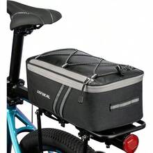 JXFUKAL - Portabicicletas trasero con cubierta de lluvia, 7L/9L/10L/12L impermeable para bicicleta Ebike Sillín de ciclismo con reflector y cable ajustable para viajes al aire última intervensión - Sin aislamiento interior: 7 l - Ver 7
