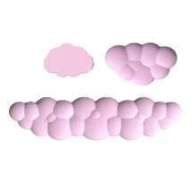 3 pièces/Set Repose-poignet ergonomique et tapis de souris, support de poignet en mousse à mémoire de forme pour la dactylographie au bureau, tapis de bureau en silicone antidérapant et doux pour hommes et femmes