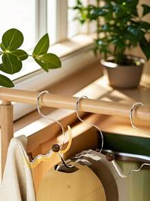 1pc Fashionable Minimalist Swan Shape Hat Hanger Rack, Multi-Functional Stainless Steel Damage Free Hook Organizer For Home, Wardrobe, Hallway, Bedroom Decor