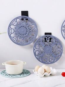 3pcs Traditional Silicone Heat Resistant Pads (20cm/7.87in, 16cm/6.3in) - Non-Slip Heat Resistant Kitchen Mats For Countertop And Tabletop - Kitchen Trivets For Hot Dishes And Cookware - Hot Pot Holders For Pots And Pans - View 8