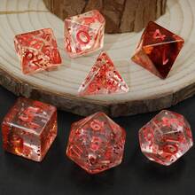 7pcs Acrylic Transparent Multifaceted Dice, Board Game Dice For Home Gatherings And Parties