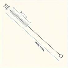 2/5/10pcs Stainless Steel Cleaning Brush Reusable Cleaning Brush Kitchen Supplies - Great For Cleaning Glass, Silicone, Metal Straws And More! Easter Gift, Cleaning Utensils, Household Cleaning Supplies, Room Decoration, Suitable For Kitchen, Restaurant, Party, Gathering, Home Gifts